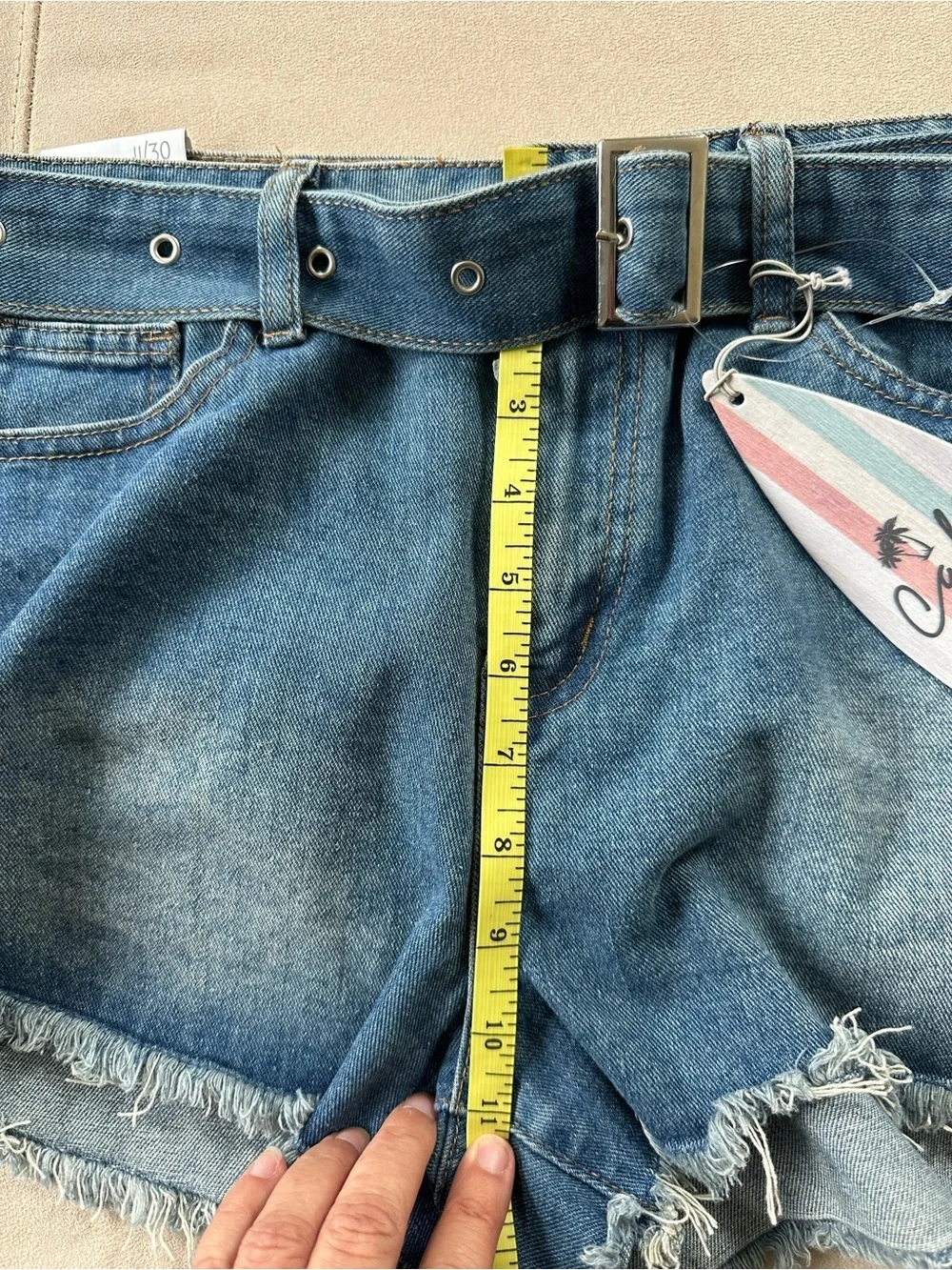 Women’s Cali 1850 Denim Shorts Size 11/30 – Denim Belt – NWT